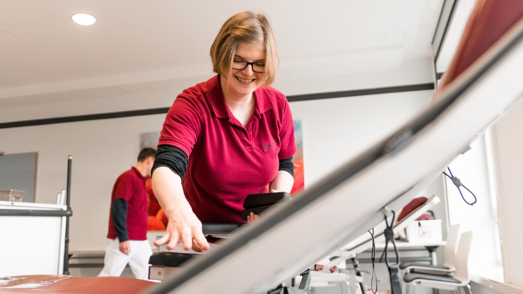 Aufbau der Spenderliegen beim mobilen Spendetermin